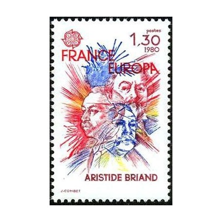 Timbre France Yvert No 2085 Europa, Aristide Briand