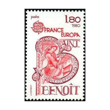 Timbre France Yvert No 2086 Europa, Saint Benoit