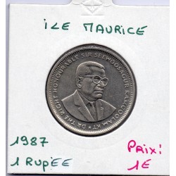 Ile Maurice 1 rupee 1987 Sup, KM 55 pièce de monnaie