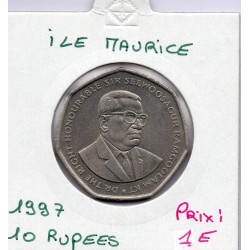 Ile Maurice 10 rupees 1997 Sup, KM 61 pièce de monnaie