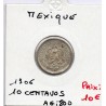 Mexique 10 centavos 1906 Sup, KM 428 pièce de monnaie