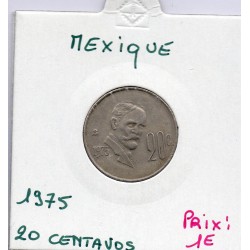 Mexique 20 centavos 1975 TTB, KM 442 pièce de monnaie