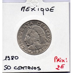 Mexique 50 centavos 1980 Sup, KM 452 pièce de monnaie