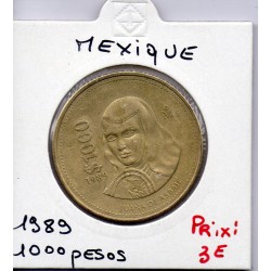 Mexique 1000 Pesos 1989 TTB, KM 536 pièce de monnaie