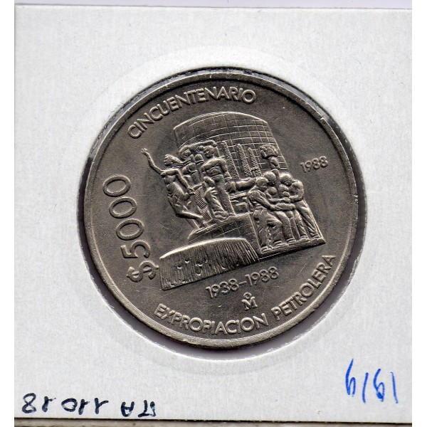 Mexique 5000 Pesos 1988 Sup, KM 536 pièce de monnaie