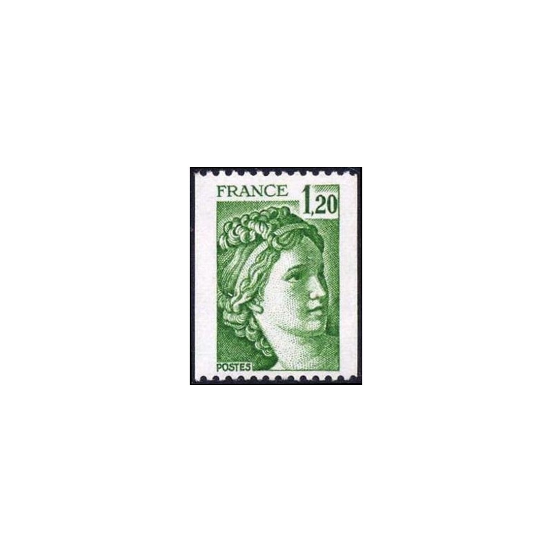 Timbre France Yvert No 2103 Type Sabine de roulette