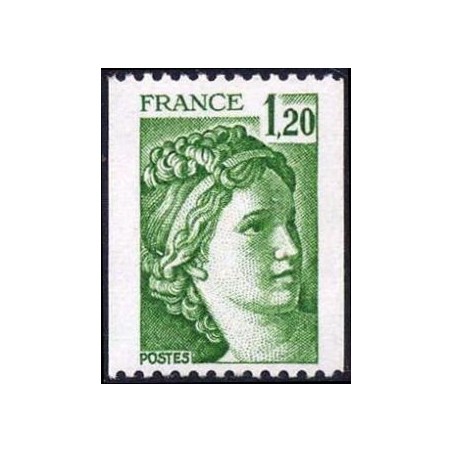 Timbre France Yvert No 2103 Type Sabine de roulette