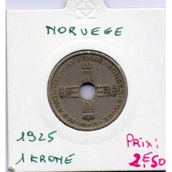 Norvège 1 Krone 1925 TTB, KM 385 pièce de monnaie
