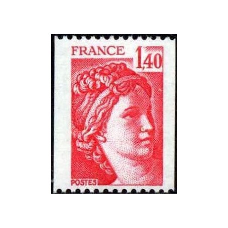 Timbre France Yvert No 2104 Type Sabine de roulette