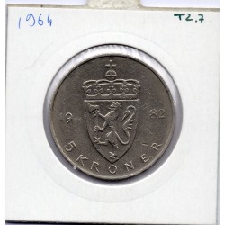 Norvège 5 Kroner 1982 TTB, KM 420 pièce de monnaie