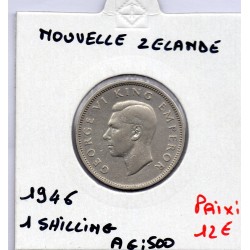 Nouvelle Zélande 1 Shilling 1946 TTB, KM 9 pièce de monnaie