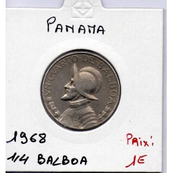 Panama 1/4 de Balboa 1968 TTB, KM 11.2a pièce de monnaie