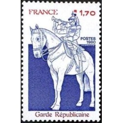 Timbre France Yvert No 2115 Garde Républicaine, Trompette de la Garde