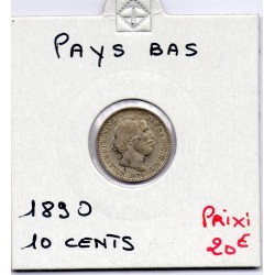 Pays Bas 10 cents 1890 Sup, KM 80 pièce de monnaie