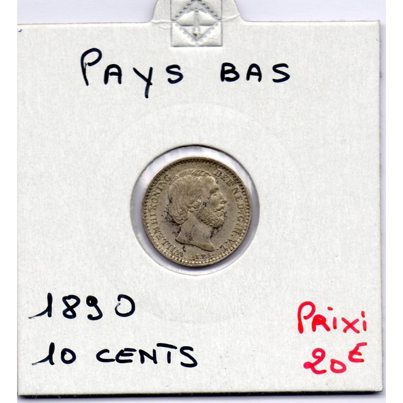 Pays Bas 10 cents 1890 Sup, KM 80 pièce de monnaie