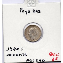 Pays Bas 10 cents 1944 S Sup, KM 163 pièce de monnaie