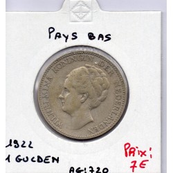 Pays Bas 1 Gulden 1922 TB, KM 161 pièce de monnaie