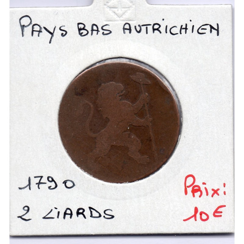 Pays-Bas Autrichiens 2 Liards 1790 B, KM 45 pièce de monnaie