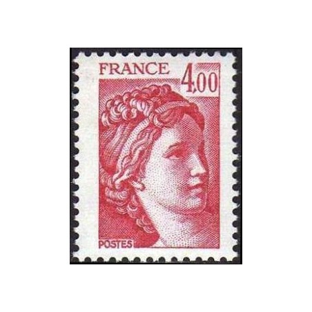 Timbre Yvert No 2122 Type Sabine 4.00fr