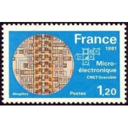 Timbre Yvert No 2126 Grandes réalisations, la microélectronique du C.N.E.T