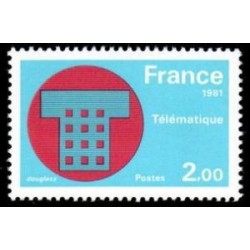 Timbre Yvert No 2130 Grandes réalisations, Télématique poste à clavier