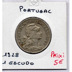 Portugal 1 escudo 1928 TTB, KM 578 pièce de monnaie