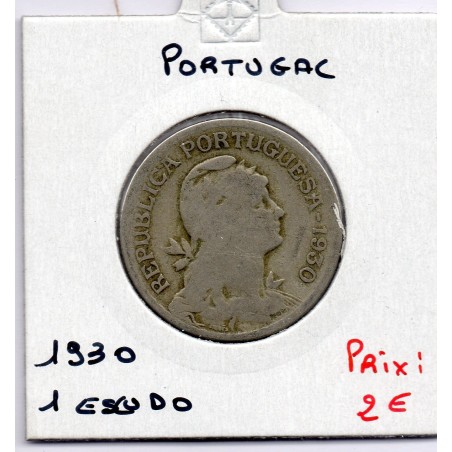 Portugal 1 escudo 1930 B, KM 578 pièce de monnaie