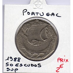 Portugal 50 escudos 1988 Sup, KM 636 pièce de monnaie