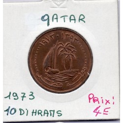 Qatar 10 Dirhams 1393 AH - 1973 Sup, KM 1 pièce de monnaie