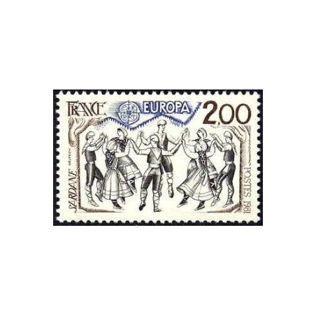 Timbre Yvert No 2139 Europa, La Sardane du pays Catalans