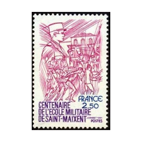 Timbre Yvert No 2140 Ecole militaire de st Maixant