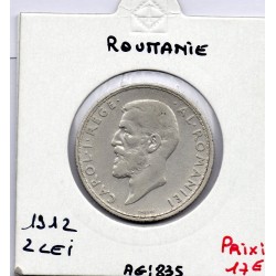 Roumanie 2 lei 1912 TTB-, KM 43 pièce de monnaie