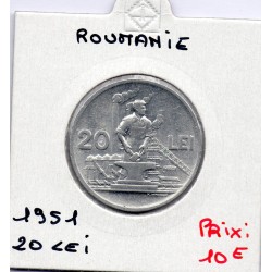 Roumanie 20 lei 1951 Sup, KM 80 pièce de monnaie
