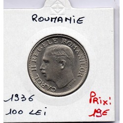 Roumanie 100 lei 1936 Spl, KM 54 pièce de monnaie