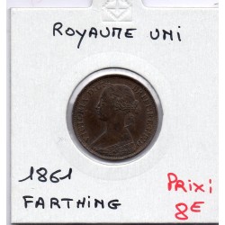 Grande Bretagne Farthing 1861 Sup-, KM 747 pièce de monnaie