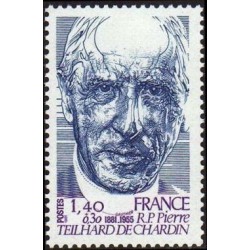 Timbre Yvert No 2152 Révérend-Père Pierre Theilhard de Chardin, Théologicien et savant