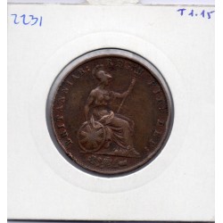 Grande Bretagne 1/2 Penny 1856 TB+, KM 726 pièce de monnaie