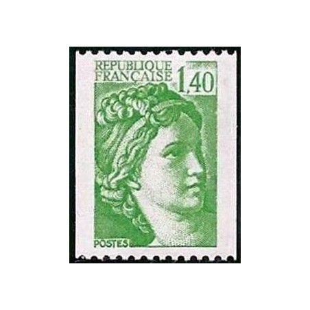 Timbre Yvert No 2157 Type Sabine de roulette 1.40fr