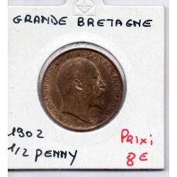 Grande Bretagne 1/2 Penny 1902 TTB+, KM 793 pièce de monnaie