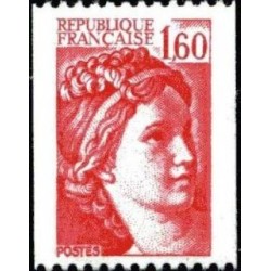 Timbre Yvert No 2158 Type Sabine de roulette 1.60fr