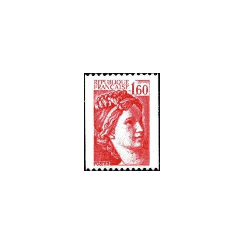 Timbre Yvert No 2158 Type Sabine de roulette 1.60fr