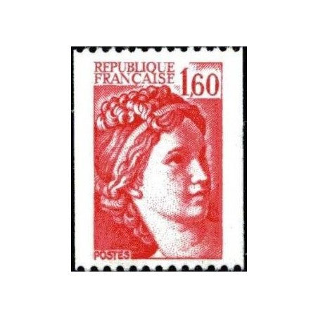 Timbre Yvert No 2158 Type Sabine de roulette 1.60fr