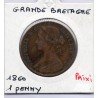 Grande Bretagne Penny 1860 TTB, KM 749 pièce de monnaie