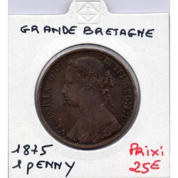 Grande Bretagne Penny 1875 TTB+, KM 755 pièce de monnaie