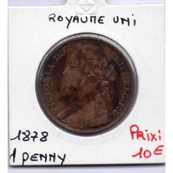 Grande Bretagne Penny 1878 TTB-, KM 755 pièce de monnaie