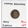 Grande Bretagne 3 pence 1873 Sup-, KM 730 pièce de monnaie