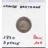 Grande Bretagne 3 pence 1890 Sup-, KM 758 pièce de monnaie