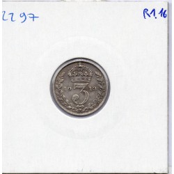 Grande Bretagne 3 pence 1913 TTB, KM 813 pièce de monnaie