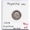 Grande Bretagne 3 pence 1919 TB, KM 813 pièce de monnaie