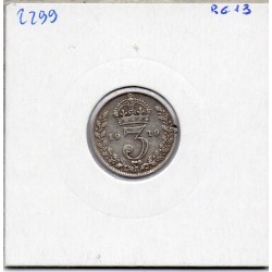 Grande Bretagne 3 pence 1919 TB, KM 813 pièce de monnaie